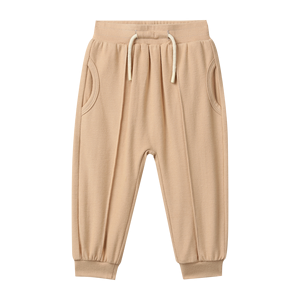 Wholesale OEM/ODM Organic Cotton Knitted Thickened Plush Baby Boys Sweatpants String Pockets Panty Customized Size - Product Image 1