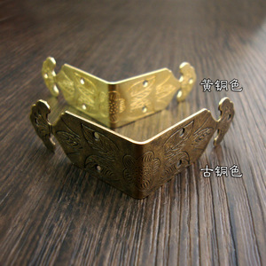 Copper <b>Corner</b> <b>Protector</b> 4x4x1.5cm Traditional Design For Cabinet Doors Durable Hardware - Product Image 3