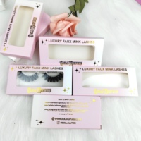 Boîte à cils personnalisée avec logo, coffret d'emballage en papier pour faux cils, vente en gros, B1191-1