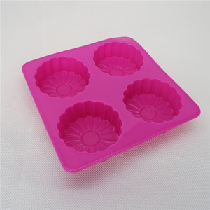 Usine vente Silicone gâteau <span class=keywords><strong>moule</strong></span> <span class=keywords><strong>moule</strong></span> beignet grand rond cuisson fleur moules Silicone 4 pouces pour gâteau - Product Image 6