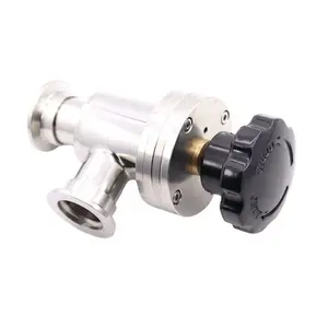 Stainless Steel Manual Right Angle Valves KF25 Vacuum Poppet Valve