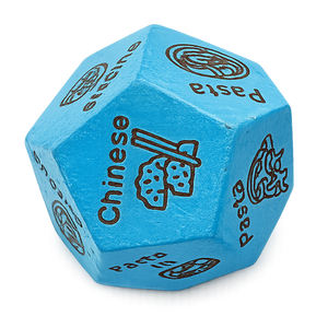 Dés en bois polyédriques faits main sur mesure, en bois massif, pour jeux de décision en restaurant, gravés, pour <span class=keywords><strong>cuisine</strong></span>, fête, activité, fournisseur OEM - Product Image 1