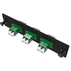 Puertos de fibra óptica negros personalizados Tipo 92 DLC Spcc Panel adaptador de material 24 para equipos de fibra óptica