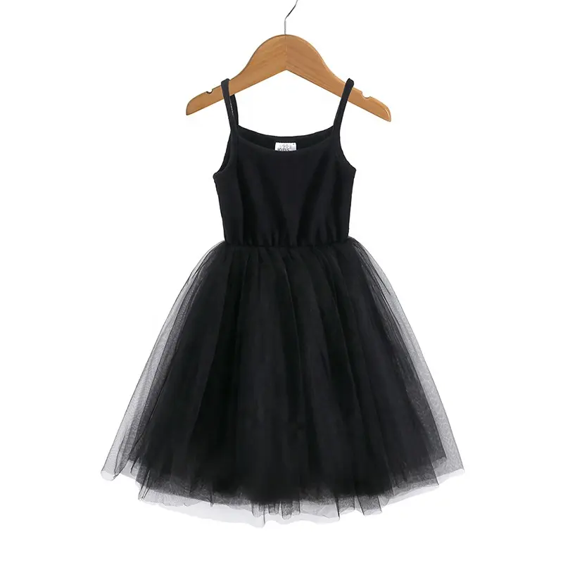 Low MOQ summer cute baby dress girls sleeveless tulle baby skirts clothing