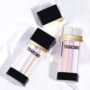 Flacon de fond de teint à essence pressée recyclée, flacon pompe à lotion sous vide, 17 ml * 2, double tube, flacon pulvérisateur en plastique - Product Image 1