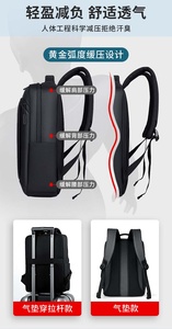 Modern Oxford Laptop <b>Backpack</b> Unisex Waterproof Zipper Closure Shoulder <b>Straps</b> 20-39L Capacity Lightweight Design Polyester USB - Product Image 3