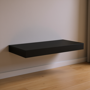Estante flotante negro de pared de 15.7x9.1x1.5 pulgadas, estante de exhibición de MDF para sala de estar, diseño minimalista - Product Image 2