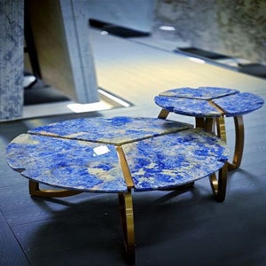 Marbre naturel, pierre de luxe, marbre bleu bolivien rétroéclairé pour la décoration murale intérieure - Product Image 1