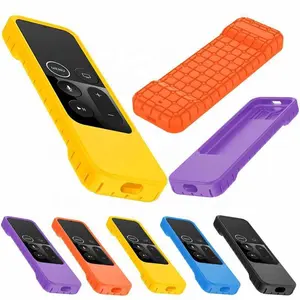 Không Thấm Nước Silicone Sốc Bằng Chứng Durable Mềm Bìa Chống Bụi Bảo Vệ Trường Hợp Hình Chữ Nhật Tay Áo Đối Với Apple TV 4K Tiếp Từ Xa