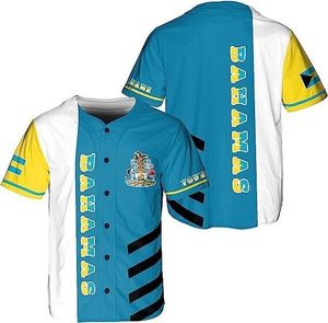 Drapeau des Bahamas personnalisé conçu uniforme de Baseball pour hommes impression à la demande sublimation maillot des Bahamas bas prix vendre en vrac maillots - Product Image 2