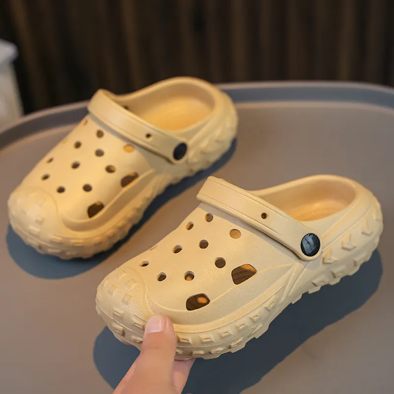 Custom Logo Sandals Cross-Border High Elastic Eva Clogs Children's Slippers Hole Shoes