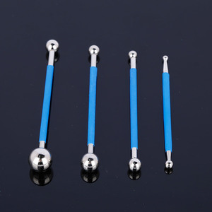 Steel Ball Grout Applicator Tool Set 4Pcs Blue Handle Durable For Tile Edge Sealing And Decoration - Product Image 1