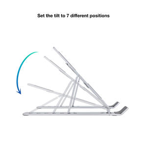 Soporte elevador plegable de aluminio, portátil, ligero y ajustable; ideal para mesas de trabajo y presentaciones. - Product Image 1