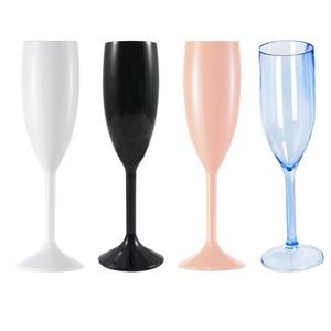 Verre à vin en plastique PP de 6 oz avec logo personnalisé, design moderne, champagne pour fête, bar, maison - Product Image 5