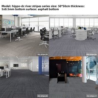 Dalles de moquette de bureau commerciales, grande surface, couverture complète, pour salle de conférence, salle de billard, ignifuges, en PVC acrylique solide