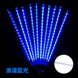 Tubes de douche de météores LED étanches 30cm/50cm/80cm lumières de fée scintillantes pour mariage jardin Christmas-IP65 coloré nouveau Design - Product Image 6