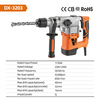 Perceuse à percussion électrique robuste 1150W 220V 50/60Hz 5J multifonction 850 tr/min pour la construction en acier et l'usage domestique