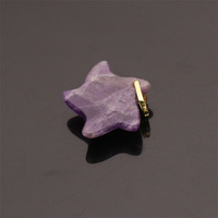 Pendentif Fleur Sculpté en Pierre Naturelle, Breloques en Pierres Précieuses avec Zircon pour la Fabrication de Colliers et Bijoux DIY