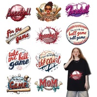 Personnalisable Sport Jeu Jour et Maman Sérigraphié Patchs UV DTF Tasse Wraps pour Vêtements Wrap DTF Chauffage Transfert