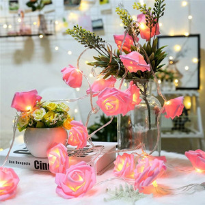 Giorno di san valentino I Love You camera da letto lampada da tavolo della decorazione fata multi-colore del fiore della <span class=keywords><strong>rosa</strong></span> led stringa di luce - Product Image 2