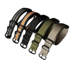 Bracelet de <span class=keywords><strong>montre</strong></span> réglable multicolore en nylon avec boucle ardillon, 18mm 20mm 22mm 24mm, rayé, étanche, accessoires de <span class=keywords><strong>montre</strong></span> pour homme et femme - Product Image 1