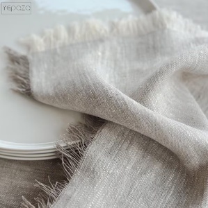 <span class=keywords><strong>Tovaglia</strong></span> in <span class=keywords><strong>Lino</strong></span> <span class=keywords><strong>Grezzo</strong></span> Grigio Melange con Frange, Elegante <span class=keywords><strong>Tovaglia</strong></span> Pesante in <span class=keywords><strong>Lino</strong></span> Stile Rustico - Product Image 5