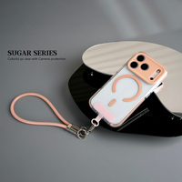 Coque de téléphone magnétique transparente JOYPORODO V-P06 tendance effet peau pour iPhone 13 14 15 16 17 Pro Max antichoc