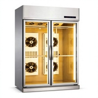 Réfrigérateur commercial à double porte pour affinage à sec, avec grand ventilateur, refroidisseur suspendu pour canards, et contrôle de température réglable, pour cuisine