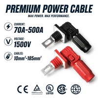 Connecteur d'énergie 70A-500A mâle/femelle à angle droit, prise et fiche étanches pour système de stockage d'énergie