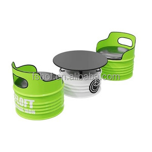 Juego de Mesa y Sillas para Restaurante con Diseño Industrial de Barril de Petróleo, Mobiliario Creativo para Cafetería, Pub y Bar - Product Image 6