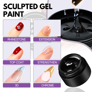 FZANEST nail art 4 en 1 couche de finition multifonction gel de construction pour <span class=keywords><strong>ongles</strong></span> gel de colle à strass utilisation de salon à la mode services OEM/ODM - Product Image 1