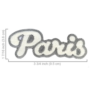 Patch Iron On PARIS pour sweatshirts ras du cou - Product Image 2