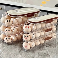 Vente en gros de boîte à oeufs en plastique 30 grilles organisateur de stockage d'oeufs de cuisine de grande capacité pour réfrigérateur forme rectangulaire aliments