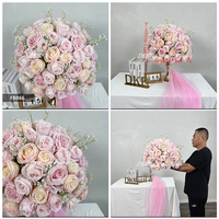 Bouquet de fleurs artificielles modernes et durables de haute qualité, hydrangeas et roses rouges en soie, décoration de centre de table de mariage