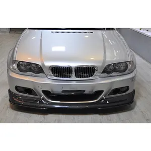 MVR Phong Cách Carbon Fiber Front Lip Bumper Chin Spoiler Splitters Đối Với BMW E46 M3 2 DOOR Body Kits