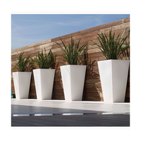 Pot de fleurs de jardin en métal, Pot de jardin personnalisé de grande taille, jardinières d'extérieur en acier pour le jardin