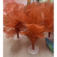 LUYI LUYI-1 Fleur géante en organza de soie faite à la main, nouvelle arrivée, décorations de luxe pour mariages et événements, toiles de fond, décorations de table pour fêtes