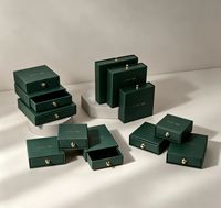 Boîte à bijoux personnalisée avec tiroir, doublée d'éponge, gaufrée, pour ranger bagues, colliers, boucles d'oreilles, emballage cadeau, logo personnalisé