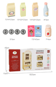 COMMIKI Jouet <span class=keywords><strong>de</strong></span> distributeur automatique en bois pour enfants avec boissons et crème glacée <span class=keywords><strong>Jeu</strong></span> <span class=keywords><strong>de</strong></span> rôle <span class=keywords><strong>Jeu</strong></span> <span class=keywords><strong>de</strong></span> partage éducatif Jouet d'apprentissage - Product Image 6