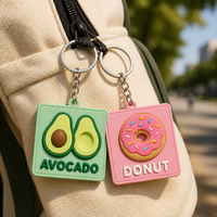Fabricante de Llaveros Personalizados con Diseño de Comida, Llavero Plano con Logotipo de Empresa para Regalos de Eventos y Mercancía
