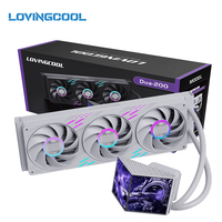 Refroidisseur d'eau pour processeur LOVINGCOOL 4K à double écran, radiateur pour PC Gamer, ventilateur RGB haute vitesse 2500RPM, refroidisseur liquide AMD/Intel pour ordinateur