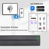 Impresora de Tatuajes Inalámbrica Bluetooth HD, Máquina Portátil de Transferencia de Diseños para Estudio de Tatuajes