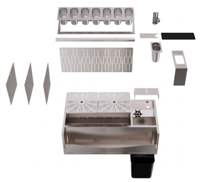Barra Modular de Acero Inoxidable 304/316 con Capacidad para 100 Litros de Hielo, Modelo 2026, Estación de Trabajo para Cócteles con Lavabo Speedrack para Pub o Discoteca - Product Image 6