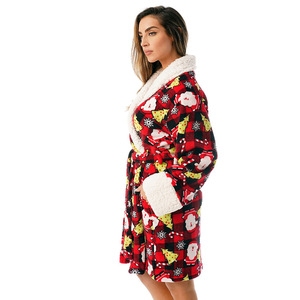 Enguin-bata de baño de felpa con estampado <span class=keywords><strong>polar</strong></span>, camisón de Sherpa con capucha - Product Image 4