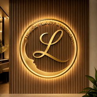 Enseignes Commerciales 3D en Acier Inoxydable Effet Miroir Argenté, Logo en Lettres Lumineuses Rétroéclairées, Logo Personnalisé, Enseigne LED Personnalisée, Lettres LED