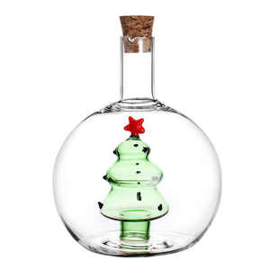 400ml Nouveau pot d'huile en verre à haute teneur en borosilicate <span class=keywords><strong>arbre</strong></span> de noël huile vinaigre bouteille verre scellé assaisonnement pot bouteille d'huile en verre pot - Product Image 1