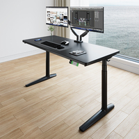Bureau debout électrique réglable en hauteur, moderne, ergonomique, intelligent, noir, multicolore, durable, à double moteur, 3 niveaux