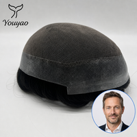 Prothèse capillaire pour homme en dentelle suisse, base en PU ultra-fine, cheveux humains Remy à double nœud, ligne de cheveux invisible, durable, pour l'Australie