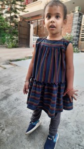 Vestido de Melody con rayas múltiples, orgánico y respetuoso con el medio ambiente, conjuntos de ropa ligera para niñas, tela de algodón orgánico - Product Image 6