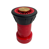 Buse à incendie professionnelle SLfire de couleur rouge, dessus noir antidérapant, design en laiton